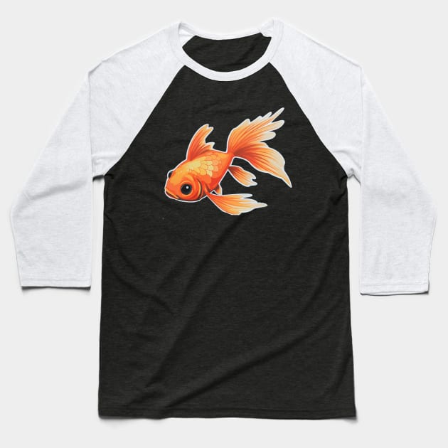 Goldfish Lovers Cute Goldfish Baseball T-Shirt by fromherotozero